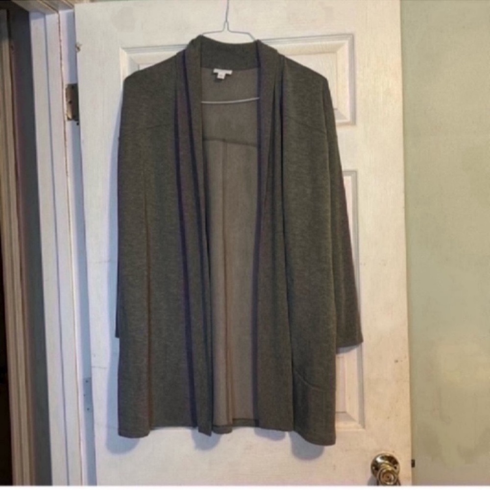 J. Jill Gray Open Front Sweater